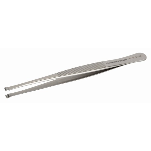 Pinzas de posicionamiento con componentes de acero inoxidable estilo 578 con mangos dentados y puntas ranuradas para dispositivos cilíndricos de 2 mm | TL 578-SA